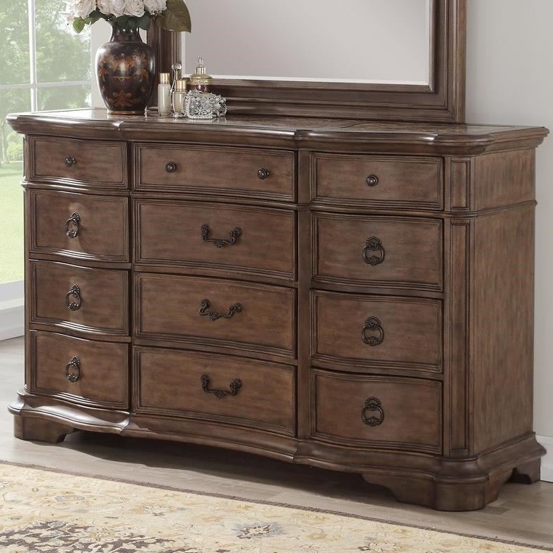 Avalon Tulsa B1495D Traditional 12 Drawer Dresser with Cedar Lining